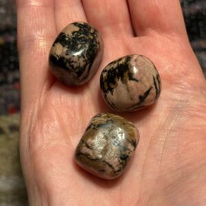 Polished Pink and Black Stones